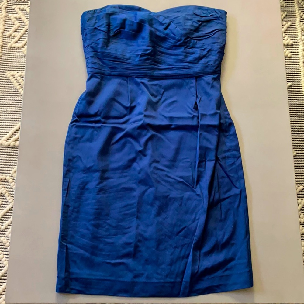 Strapless Navy Blue Dress